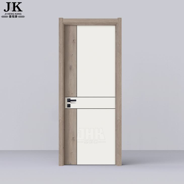 Porta interna de madeira de melamina branca de design simples Oppein (YDG002D)