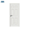 Porta de MDF branco pré-pendurado em estilo popular América 2018, porta clássica de 6 painéis